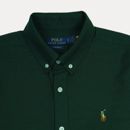 POLO RALPH LAUREN Custom Fit Long Sleeve Button-Down Shirt in Dark Green