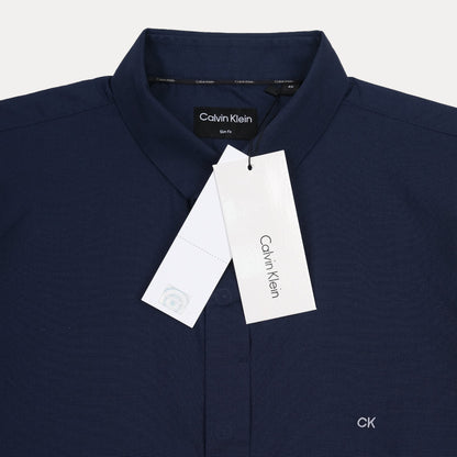 Calvin Klein Effortlessly Elegant Slim Fit Shirt in Midnight Blue