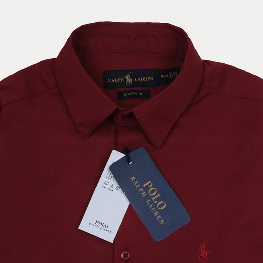 Ralph Lauren Custom Fit Elegant Merlot Long Sleeve Shirt