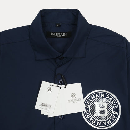 BALMAIN Opulent Azure Classic Fit Long Sleeve Shirt