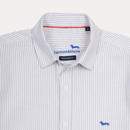 harmont & blaine Striped Elegance Shirt in Whispering Blue