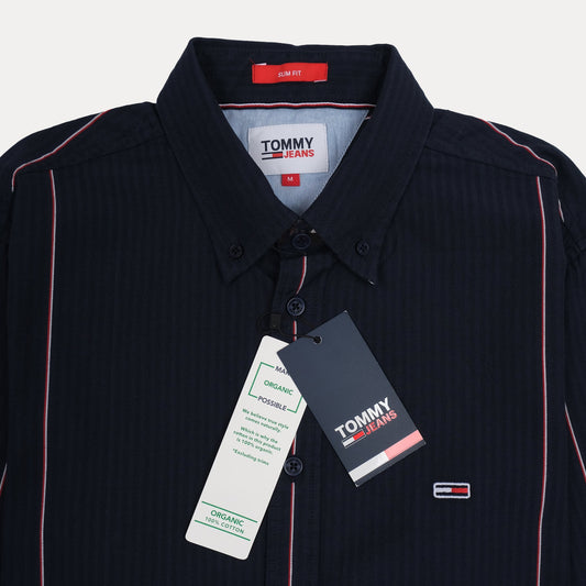 TOMMY JEANS Prismatic Cobalt Echo Slim Fit Long Sleeve Shirt