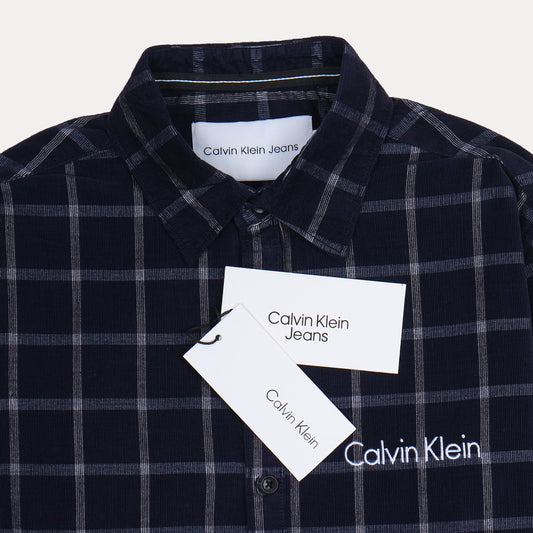 Calvin Klein Cozy Checkered Flannel Shirt in Midnight Plaid