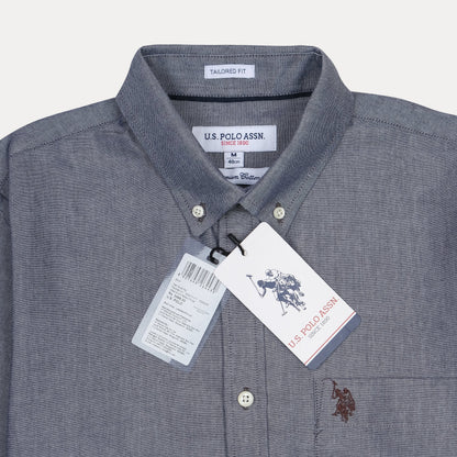 U.S. Polo Assn. Tailored Fit Charcoal Chambray Shirt