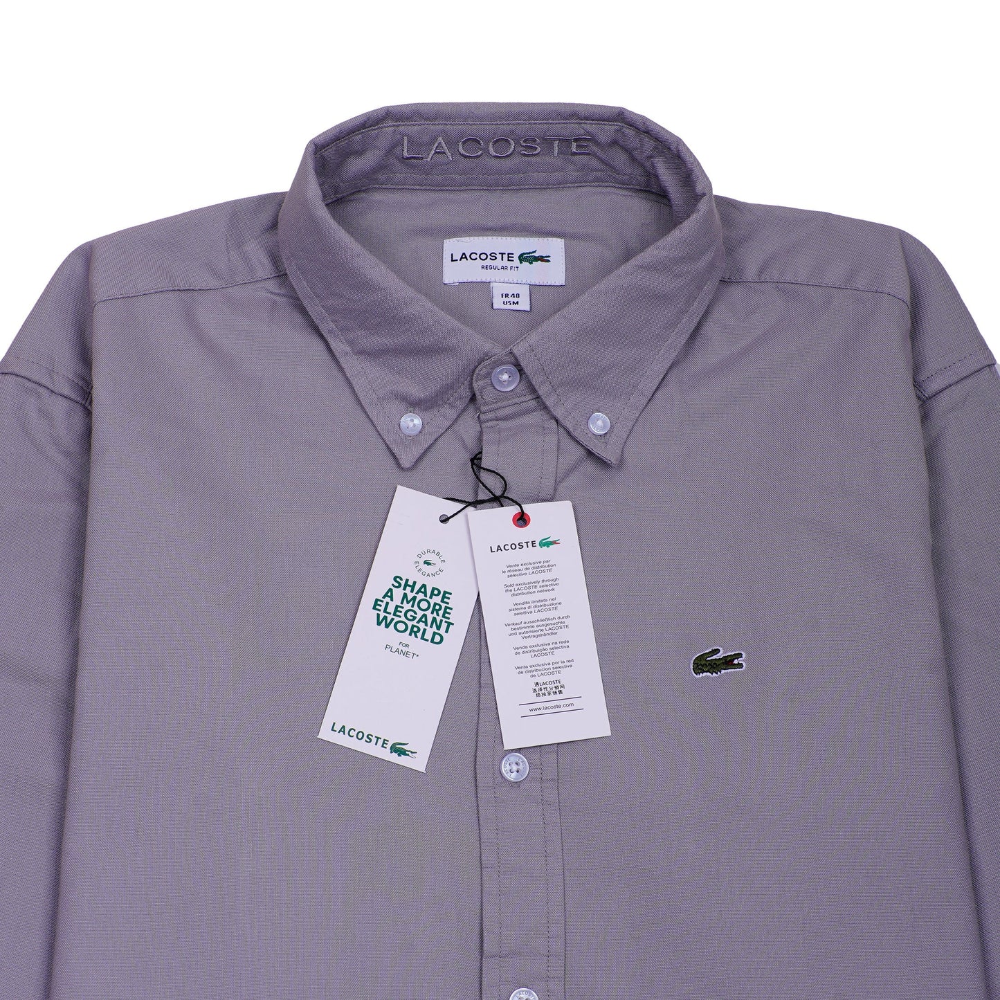 Lacoste Elegant Slate Button-Up Shirt