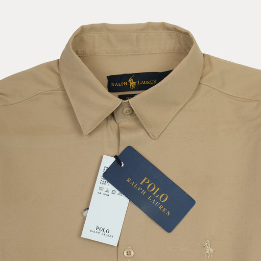 Polo Ralph Lauren Elegant Sandstone Button-Up Shirt