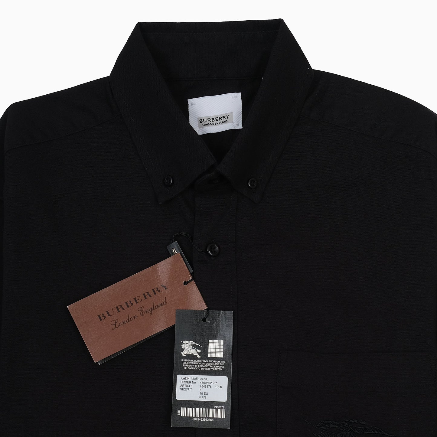 Burberry Classic Black Button-Up Shirt
