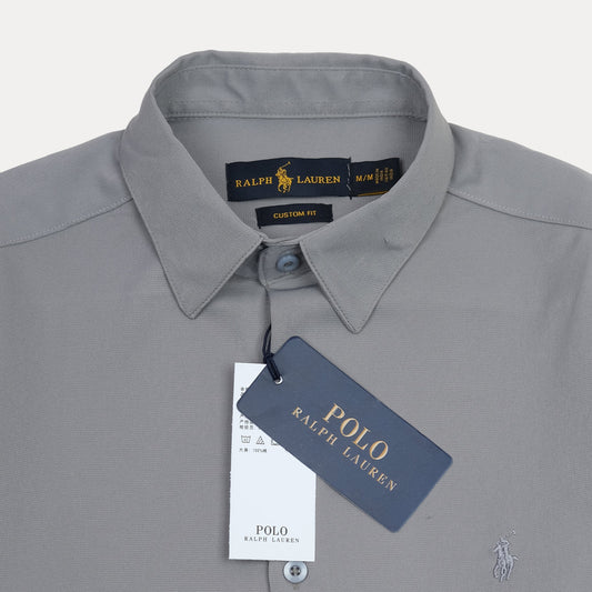 Ralph Lauren Custom Fit Elegant Slate Button-Up Shirt