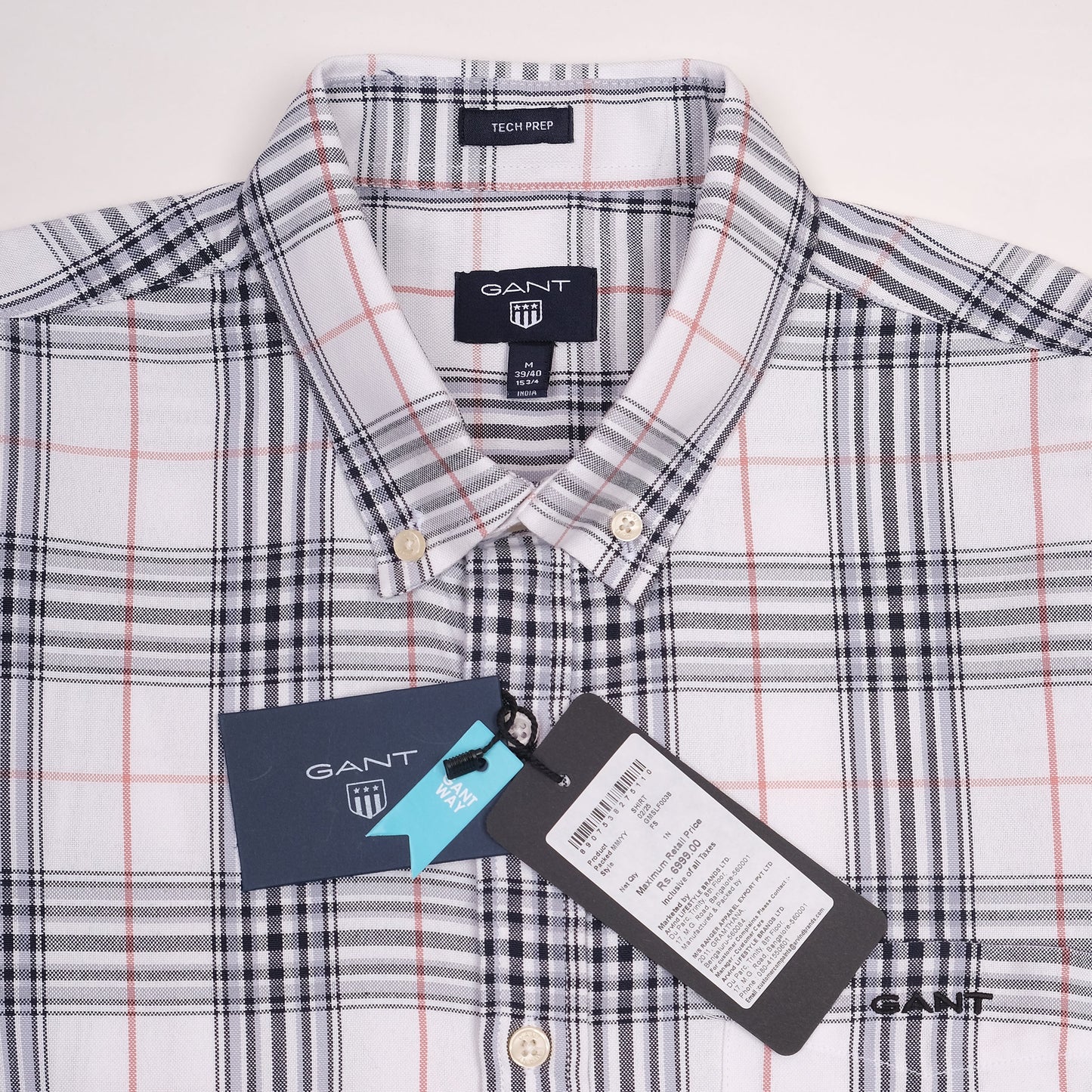 GANT Tech Prep Plaid Button-Up Shirt