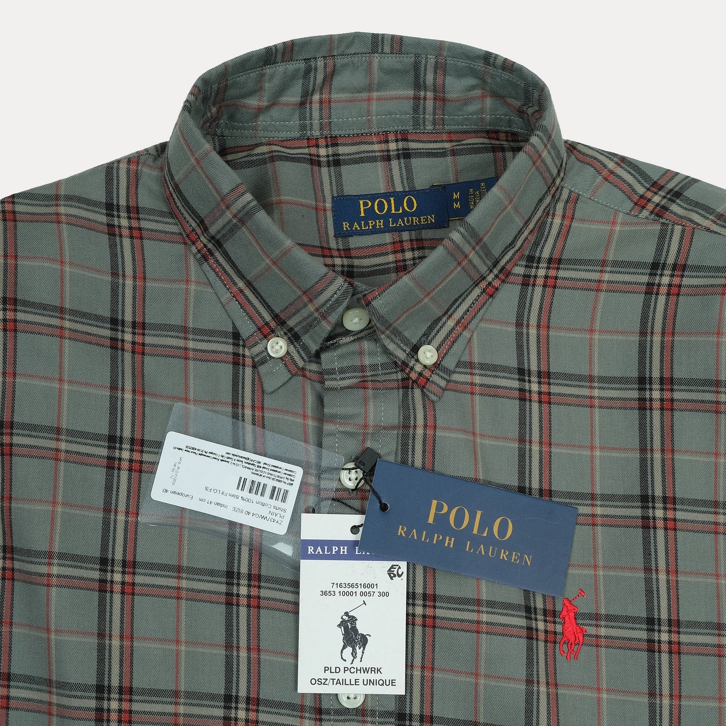 POLO RALPH LAUREN Enchanted Moss Slim Fit Long Sleeve Plaid Shirt