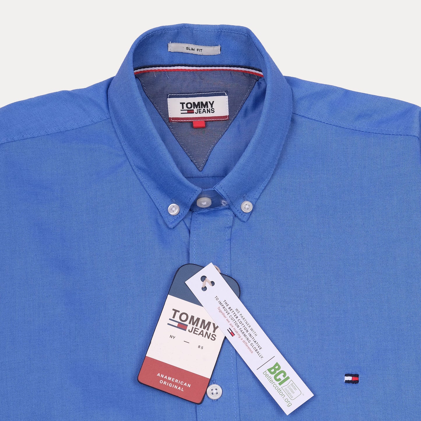 Tommy Jeans Effervescent Azure Slim Fit Shirt