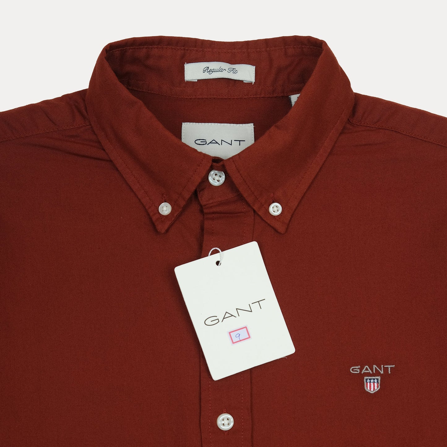 GANT Rustic Red Short-Sleeve Button-Up Shirt