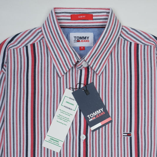 TOMMY JEANS Organic Cotton Slim Fit Striped Shirt