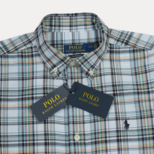 Polo Ralph Lauren Custom Fit Plaid Shirt in Serene Sky