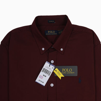 POLO RALPH LAUREN Classic Fit Long Sleeve Button-Down Shirt in Burgundy