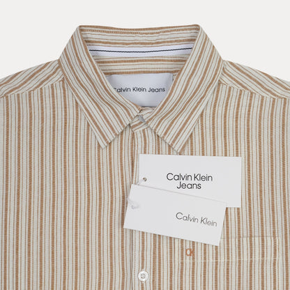 Calvin Klein Jeans Striped Elegance Shirt in Warm Sand