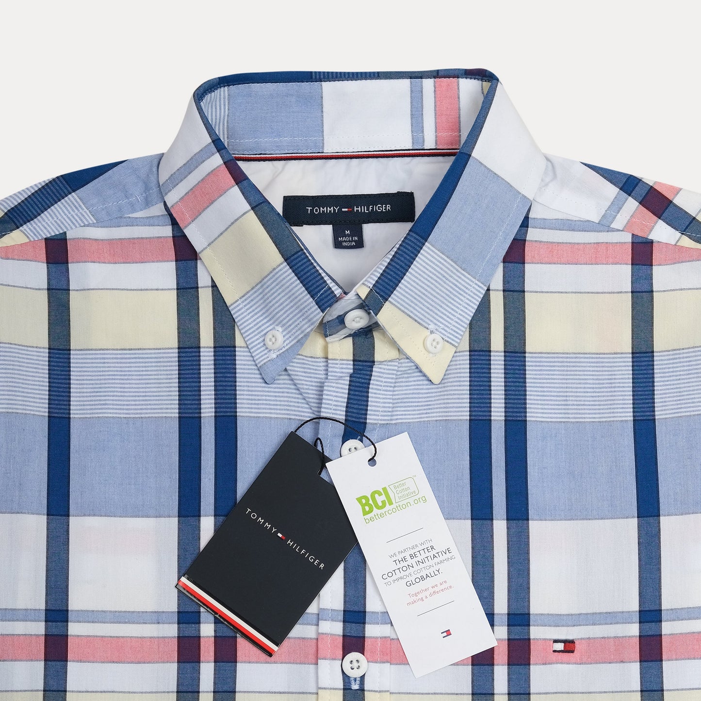 Tommy Hilfiger Classic Cotton Checkered Shirt in Serene Sky