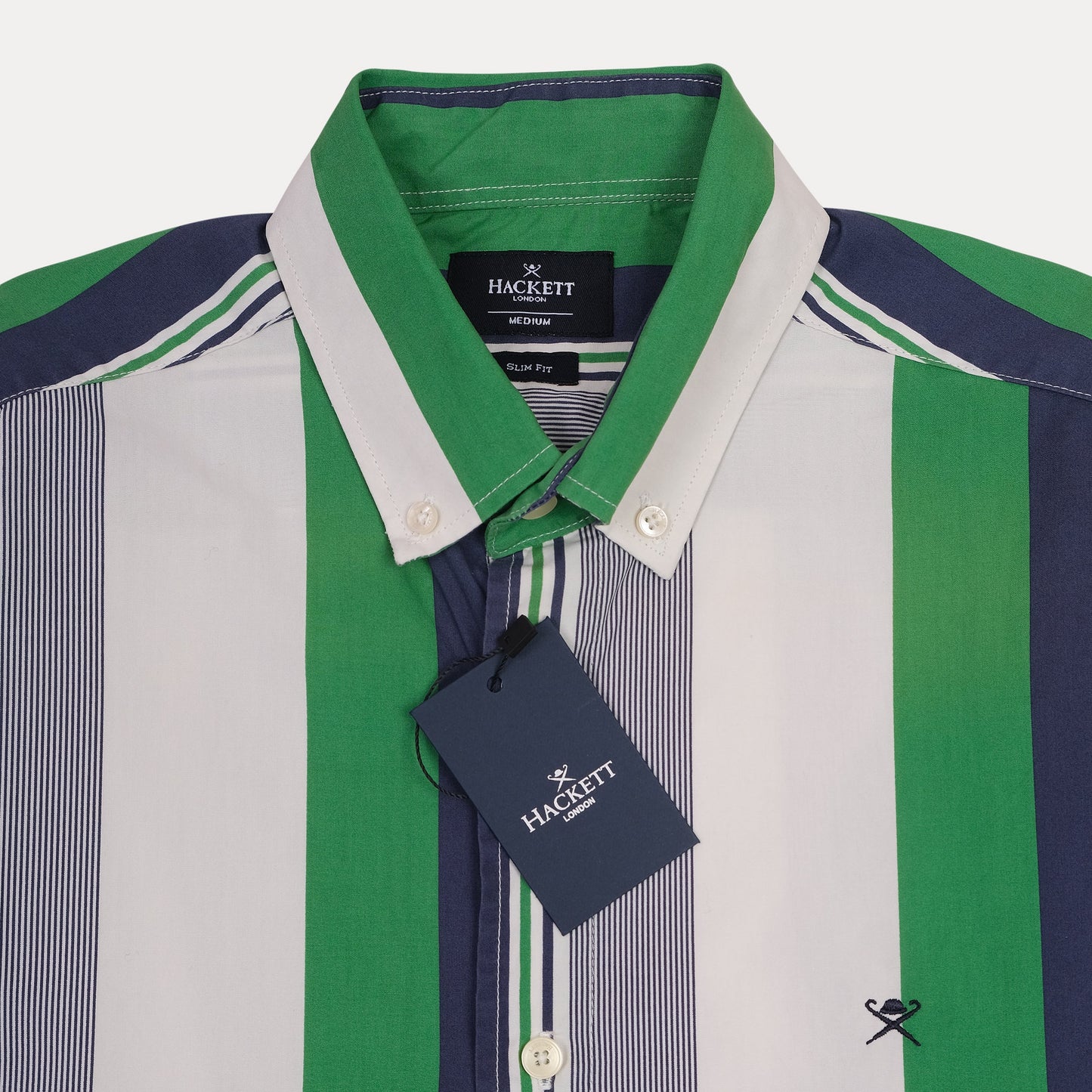 HACKETT Striped Cotton Button-Up Shirt