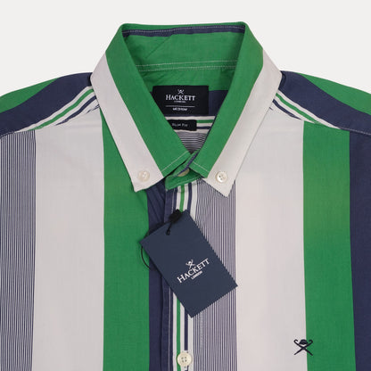 HACKETT Striped Cotton Button-Up Shirt