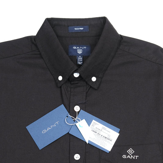 GANT Tech Prep Button-Up Shirt in Midnight Black Elegance