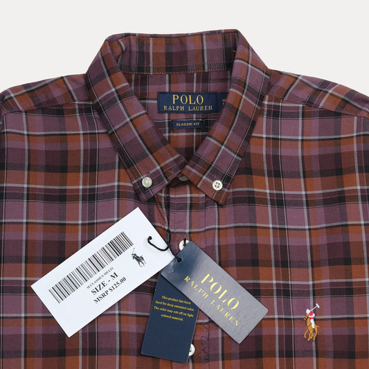 Polo Ralph Lauren Classic Fit Plaid Shirt in Rich Merlot
