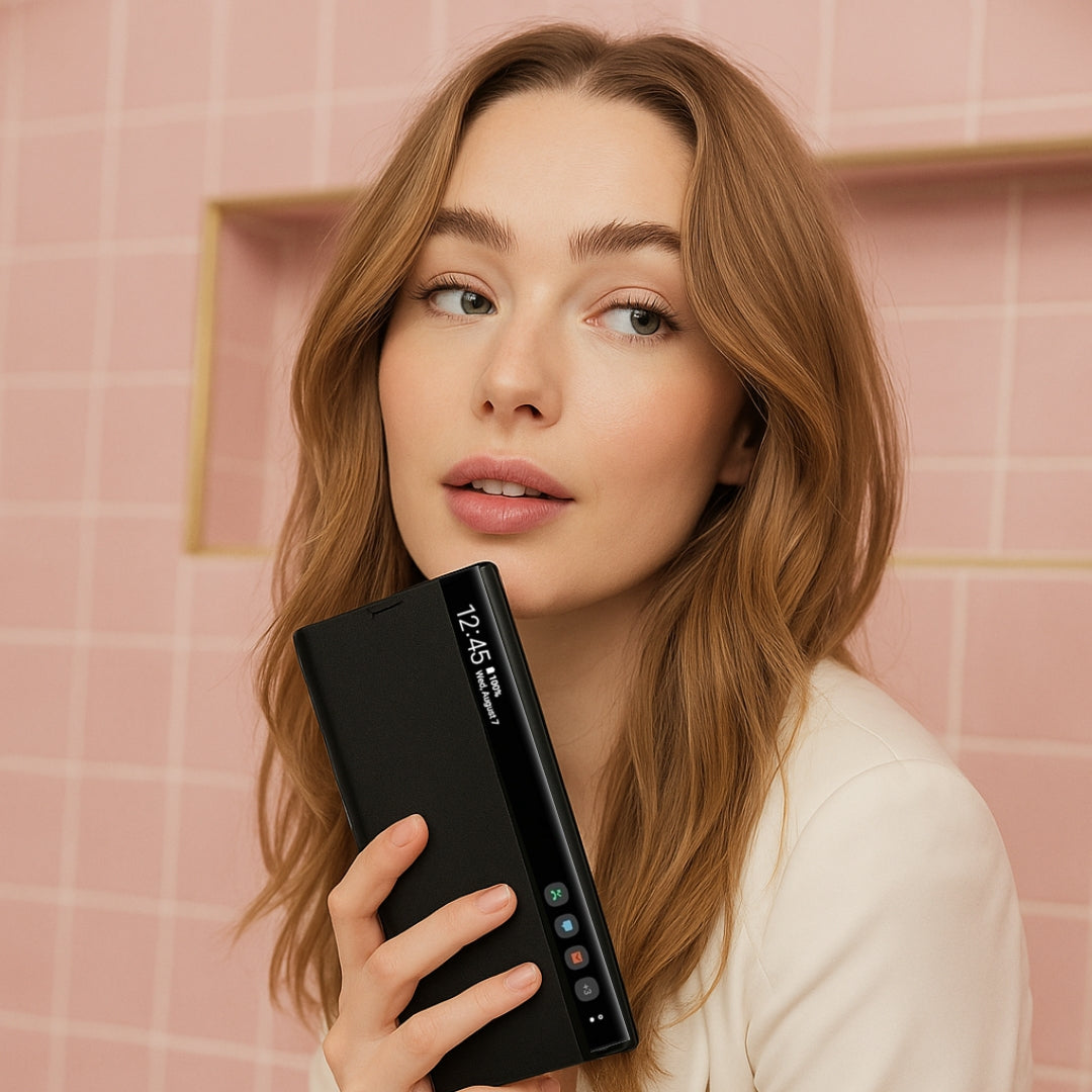 ZedgeShop Galaxy S Series PU Leather Side Window Flip Case