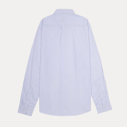 Calvin Klein Striped Elegance Slim Fit Shirt in Serene Sky