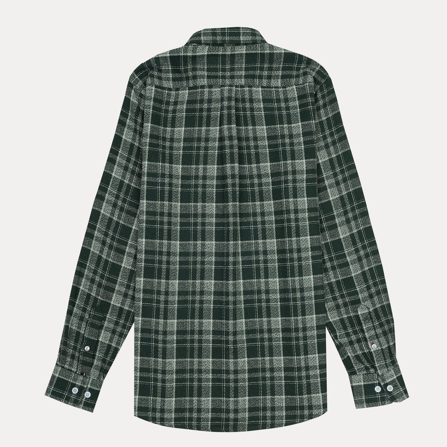 Tommy Hilfiger Organic Cotton Slim Fit Plaid Shirt in Forest Green