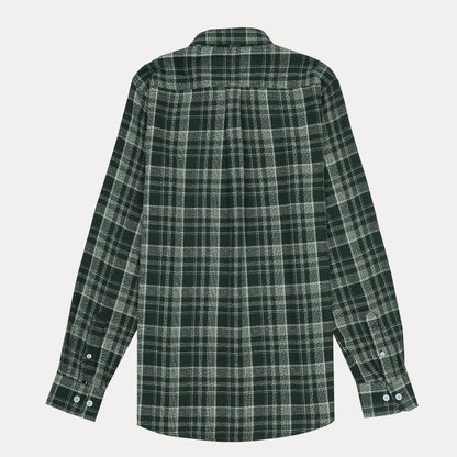 Tommy Hilfiger Organic Cotton Slim Fit Plaid Shirt in Forest Green