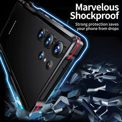 Anti-drop Bumper Samsung Case With Metal Frame Screw Lock