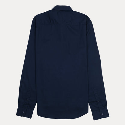 Armani Exchange Slim Fit Navy Button-Up Shirt