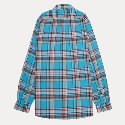 Polo Ralph Lauren Custom Fit Plaid Shirt in Oceanic Blue