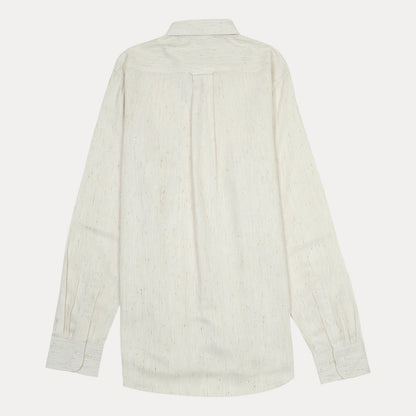 [Mélange Slub Linen] GANT Elegant Melange Button-Up Shirt in Whispering Cream
