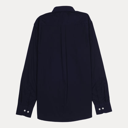 RALPH LAUREN Opulent Navy Blue Custom Fit Long Sleeve Button-Down Shirt