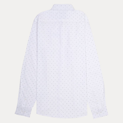 Calvin Klein Dapper Dot Delight Shirt in Crisp Cloud White