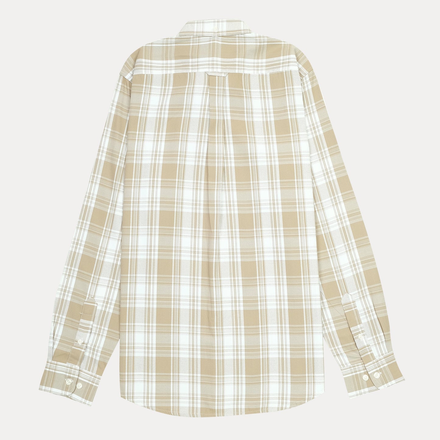 GANT Tech Prep Plaid Shirt in Sandy Beige Delight