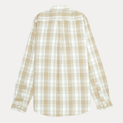 GANT Tech Prep Plaid Shirt in Sandy Beige Delight