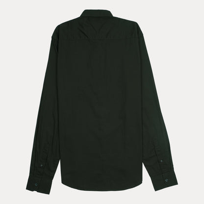A|X Men's Long Sleeve Button-Up Shirt in Dark Green