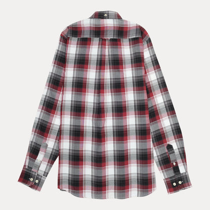 GANT Tech Prep Plaid Perfection Shirt in Crimson & Charcoal