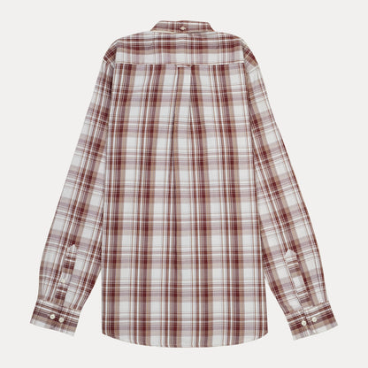 GANT Rustic Plaid Button-Up Shirt in Autumnal Crimson