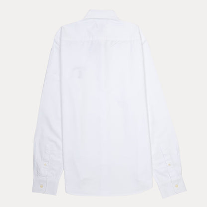 HACKETT Crisp Cotton Classic White Button-Up Shirt