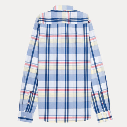 Tommy Hilfiger Classic Cotton Checkered Shirt in Serene Sky