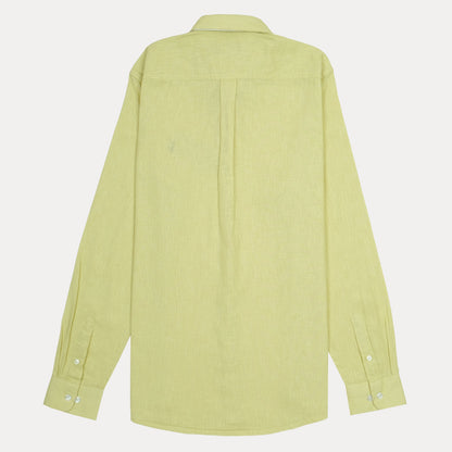 POLO RALPH LAUREN Linen Classic Fit Long Sleeve Button-Down Shirt in Light Yellow