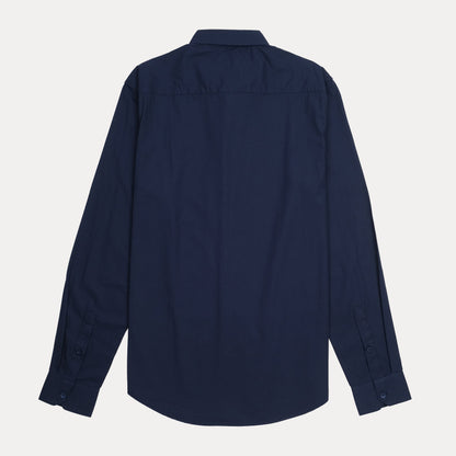 Calvin Klein Effortlessly Elegant Slim Fit Shirt in Midnight Blue