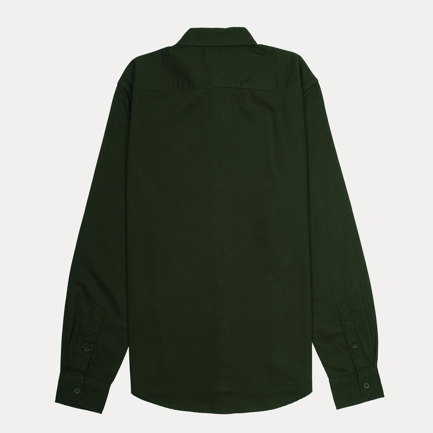 KARL LAGERFELD Chic Olive Green Button-Up Shirt with Iconic Sunglasses Embroidery