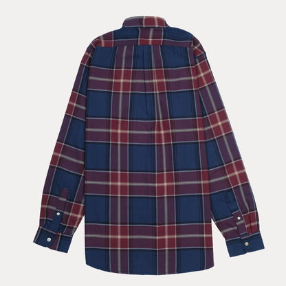 Polo Ralph Lauren Custom Fit Plaid Shirt in Majestic Midnight & Burgundy Bliss
