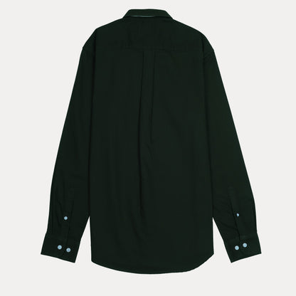 HACKETT Elegant Earthy Slim Fit Shirt in Deep Forest Green