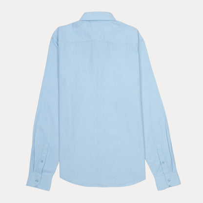 Armani Exchange Light Blue Button-Up Shirt with Logo