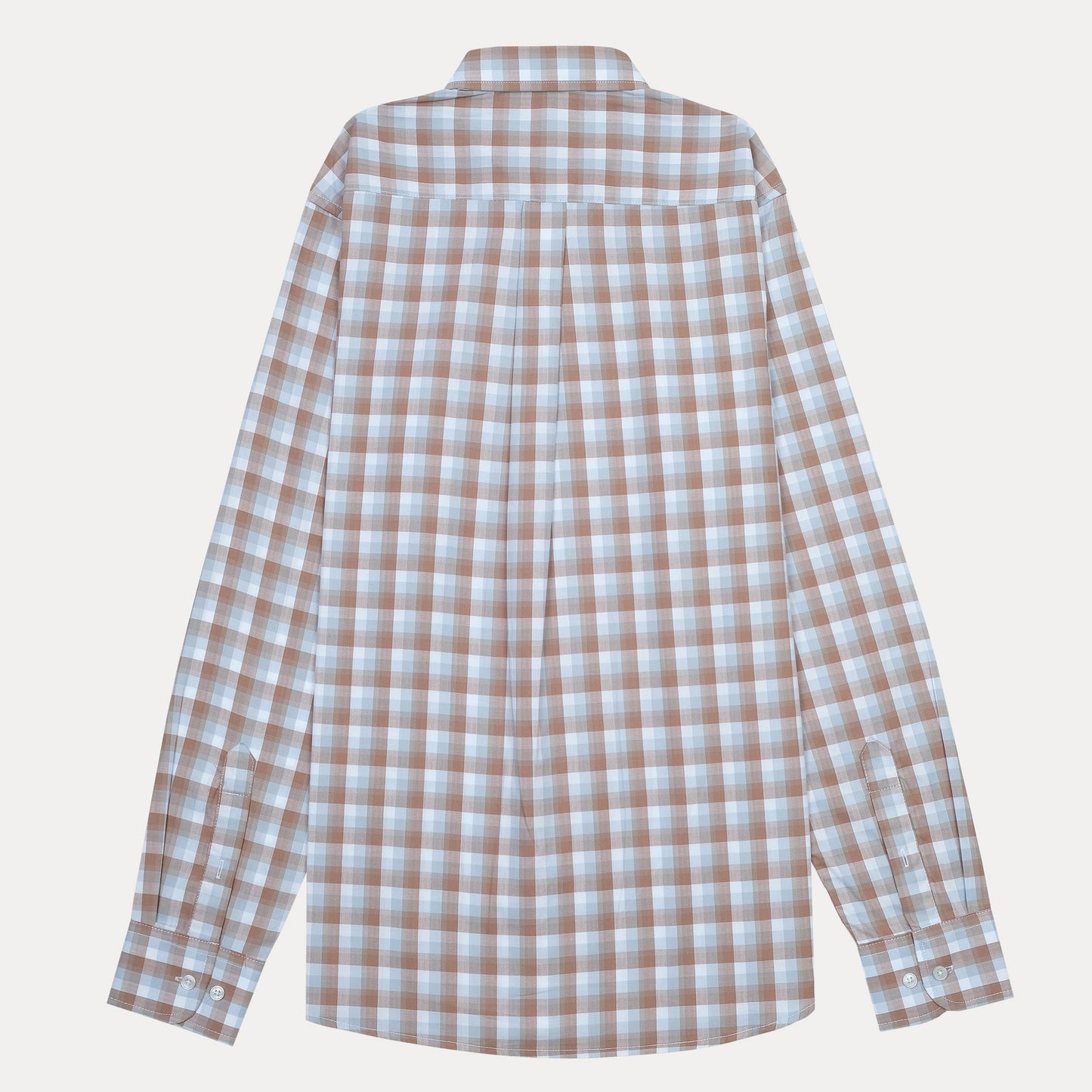 Lacoste Classic Gingham Charm Shirt in Earthy Biscotti