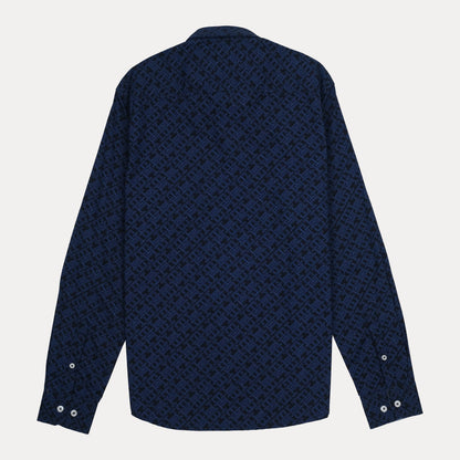 Tommy Hilfiger Organic Cotton Button-Up Shirt in Midnight Mosaic